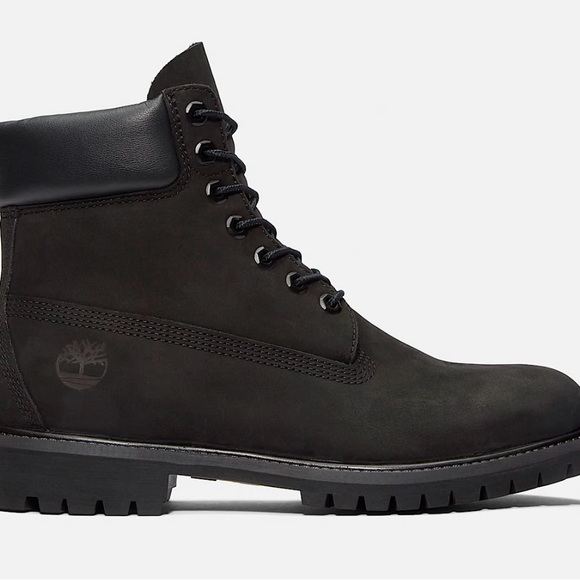 EUC Men's Timberland® Premium 6-Inch Waterproof Boot/ US 12 (black nubuck) - Picture 2 of 12